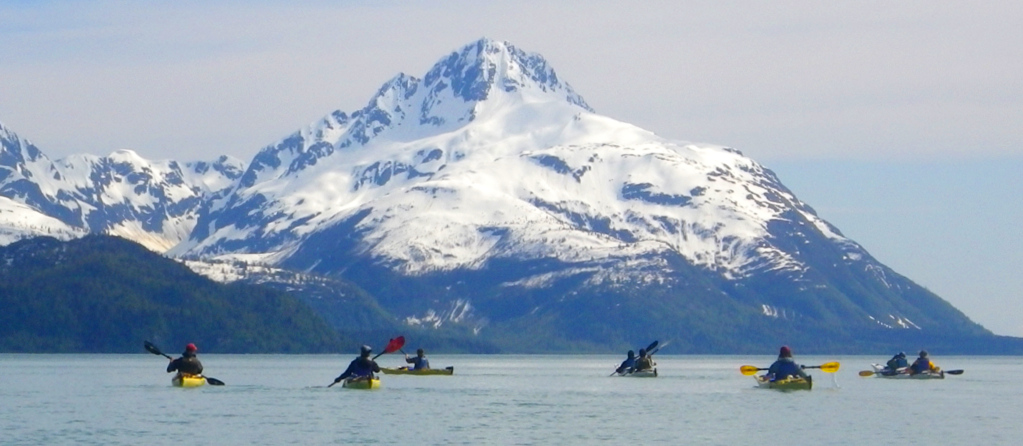 Paddling towards the East Arm of Glacier Bay